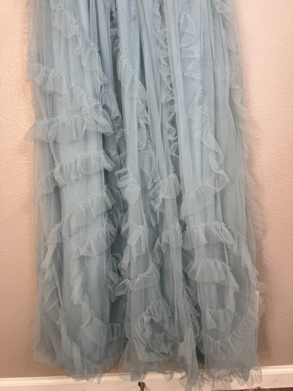 Jessakae Isla Maxi Dress Tulle size XL Dusty Blue NEW $175 - Picture 14 of 16